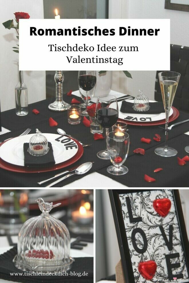 romantische Tischdeko zum Valentinstag