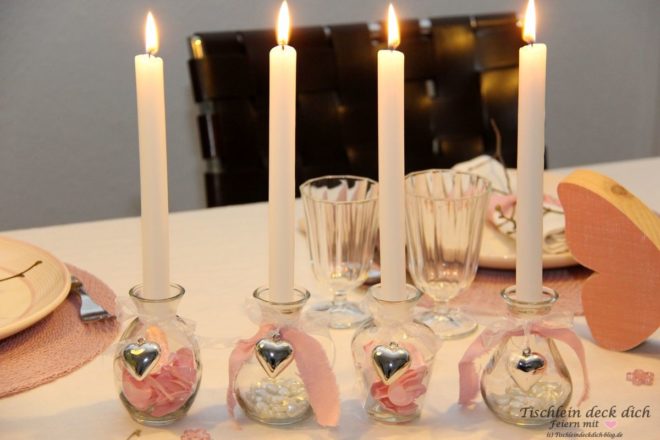 romantische Kerzendekoration