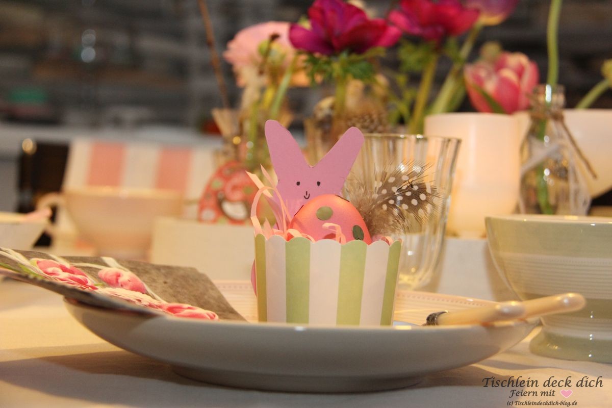 Osterzeit Tischdekoration Gastgeschenk