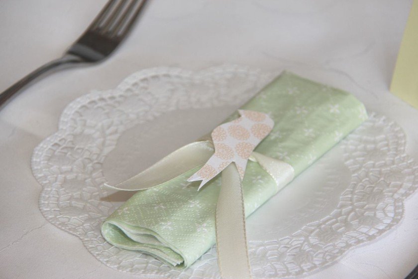 Serviettendeko mit Vögelchen