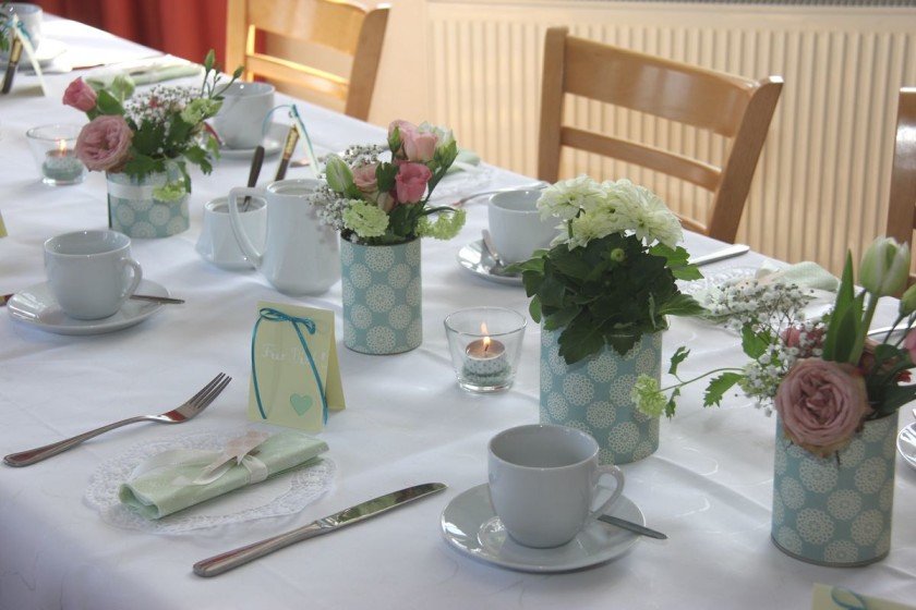 Tischdeko zum 75. Geburtstag