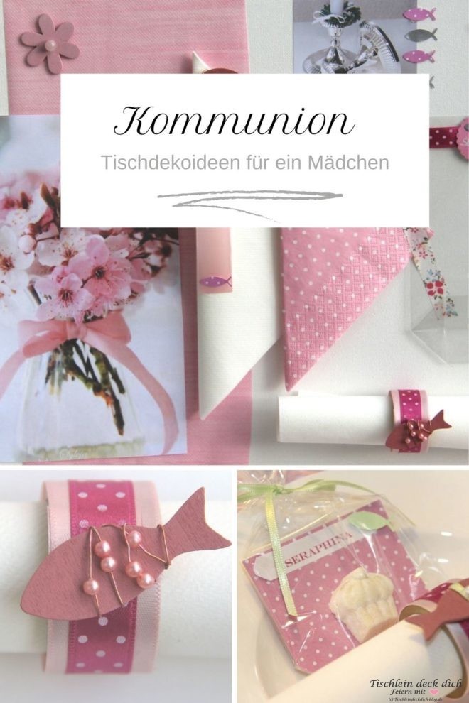 Kommunion Mädchen rosa