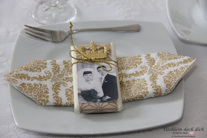 Goldhochzeit Serviette Kaffee