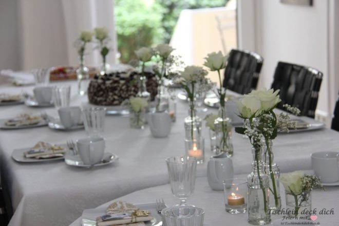 Goldhochzeit Tischdeko Kaffee