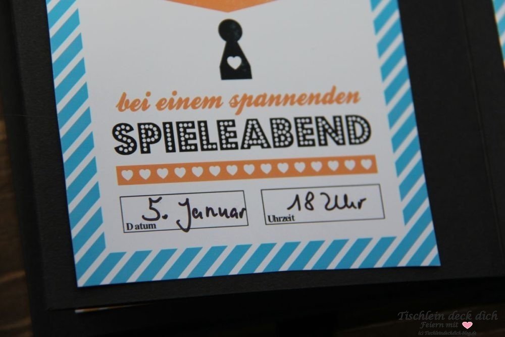 Geburtstagsgeschenk Leporello Spieleabend