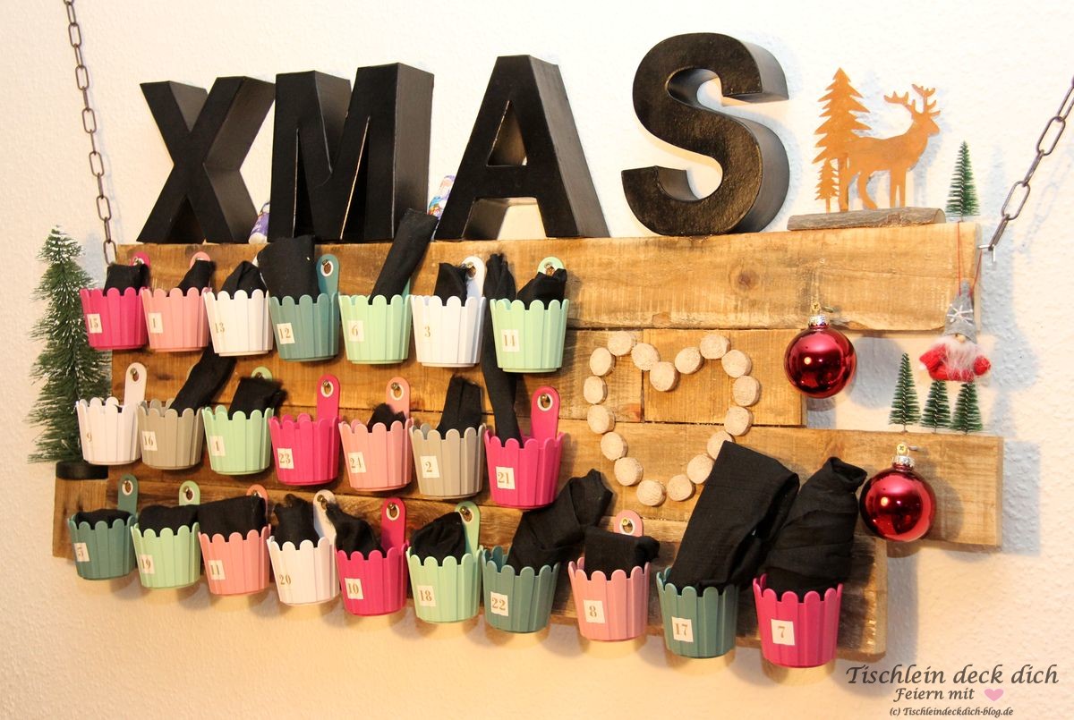 Adventskalender aus Palettenholz