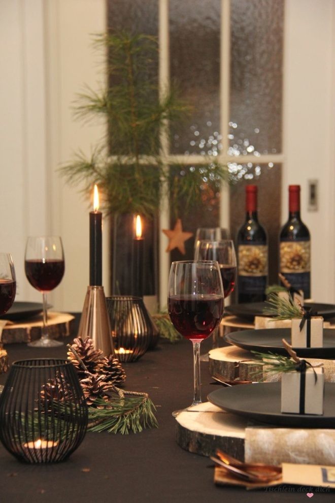 Tischdekoration für Weihnachten