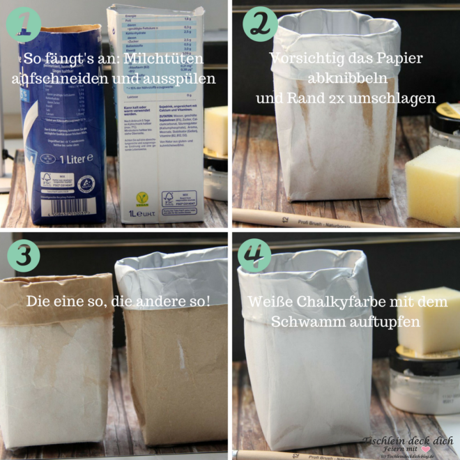 Tetra Pak  Upcycling Schritt für Schritt Erklärung für das Milchtüten DIY