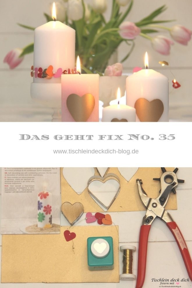 Romantische Kerzendekoration