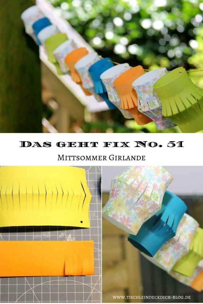 Mittsommer Girlande für den Garten basteln