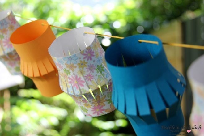 Mittsommer Girlande für den Garten basteln