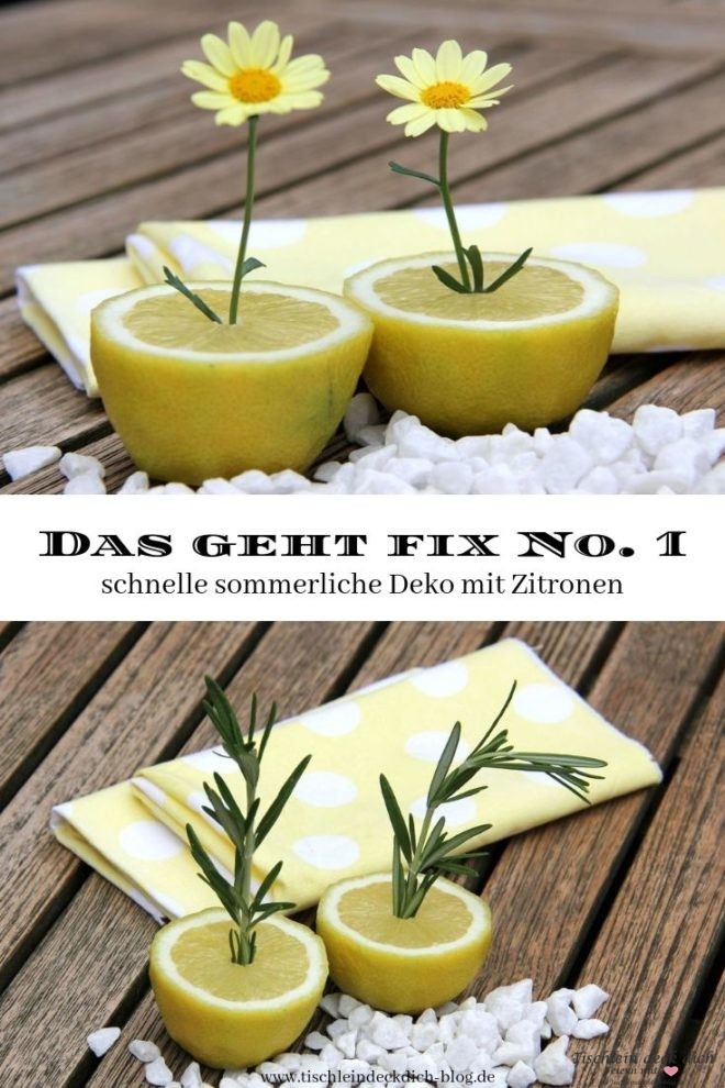schnelle Zitronendeko
