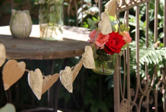 Vintage Girlande aus Pappkarton