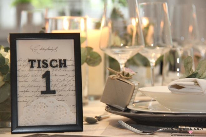 Tischnummern zur Hochzeit nachhaltig und umweltbewusst