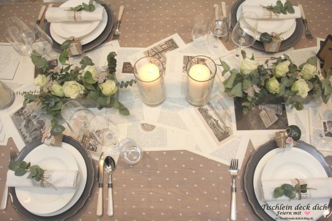 Nachhaltige Tischdekoration zur Hochzeit
