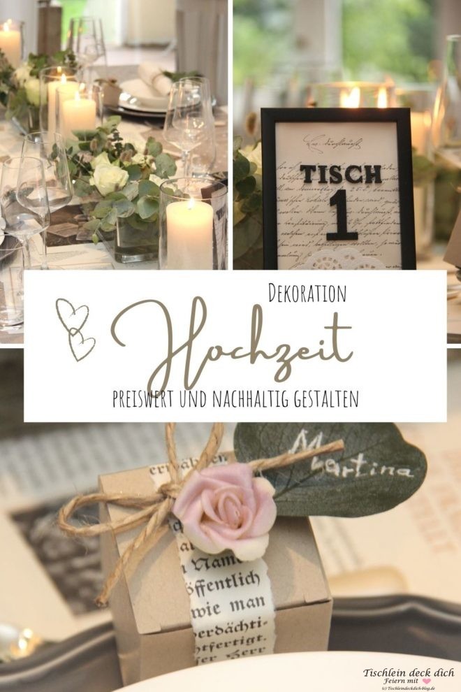 Hochzeit preiswert und nachhaltig dekorieren