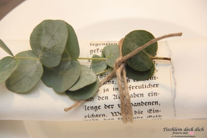 Nachhaltige Tischdekoration zur Hochzeit
