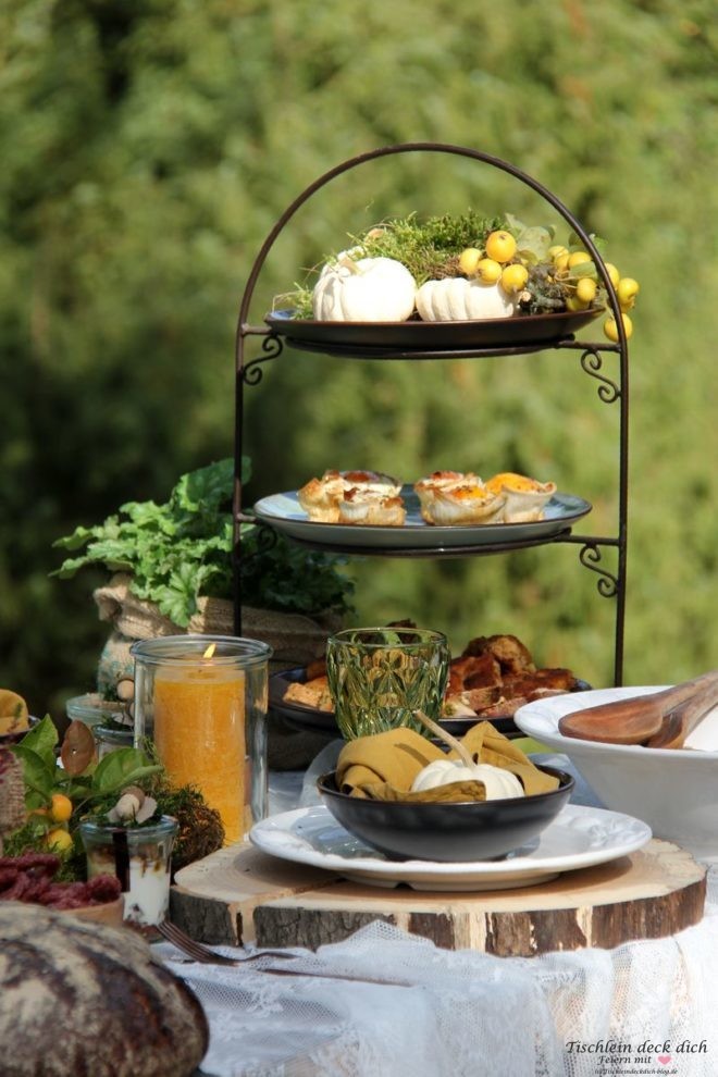 herbstliche Etagere