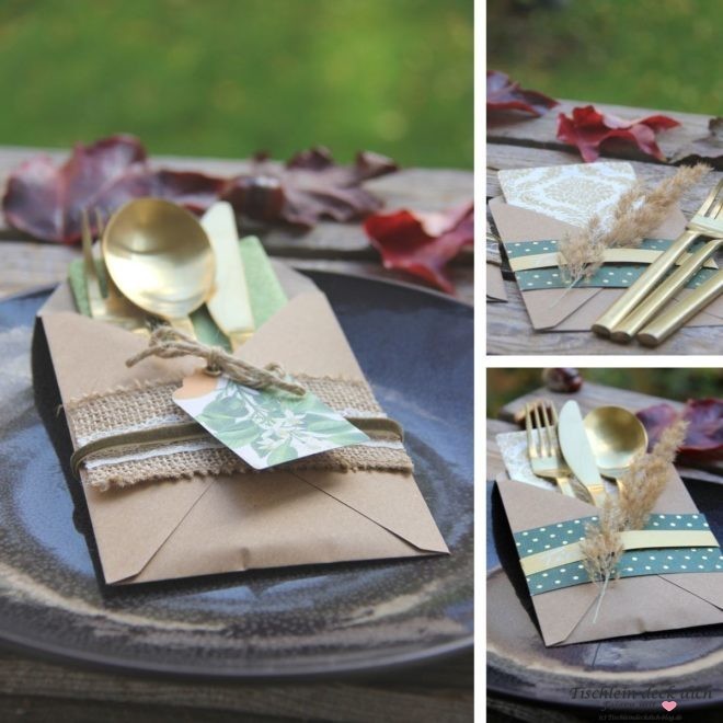 herbstliche Bestecktaschen