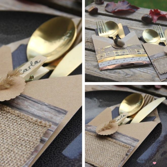 herbstliche Bestecktaschen