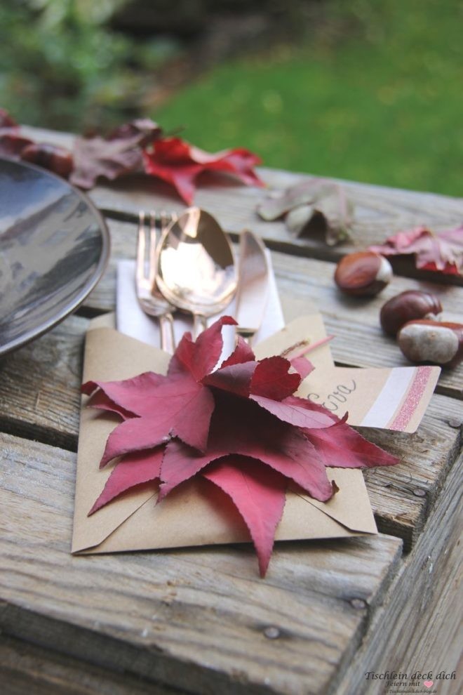 herbstliche Bestecktasche
