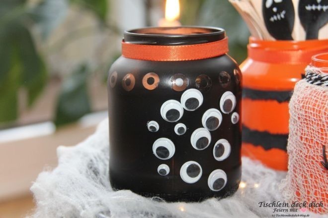 Halloween Deko basteln mit Wackelaugen