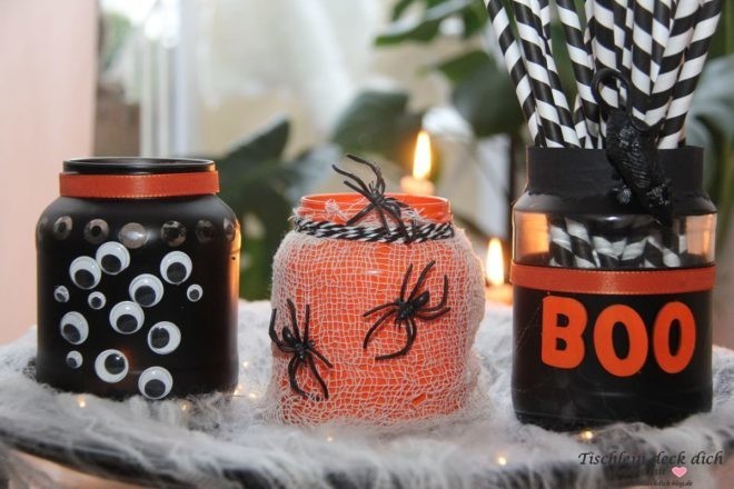 Halloween Gläser DIY