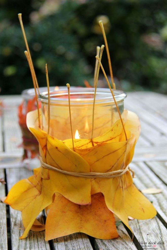 Weckglas herbstlich dekorieren