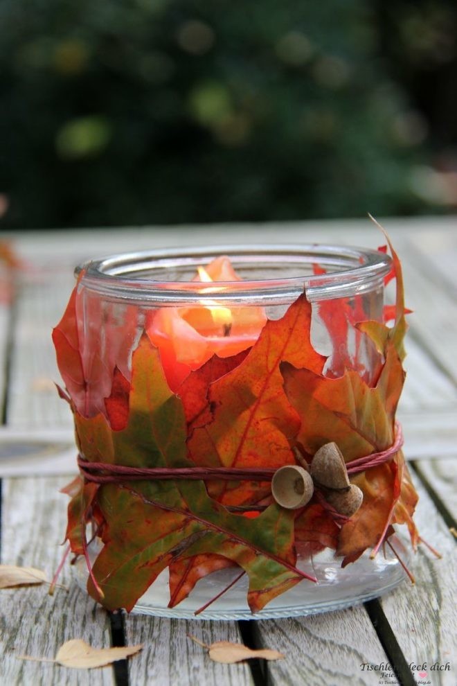 Weckglas herbstlich dekorieren