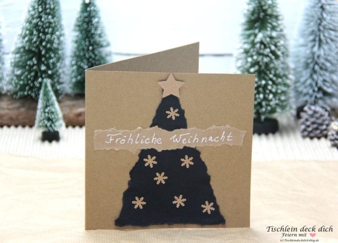 Weihnachtskarte basteln