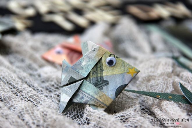 Geldschein falten Fisch