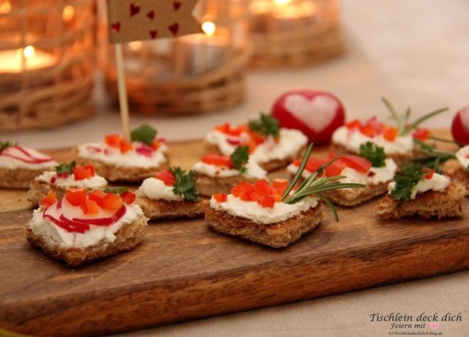 Herzen aus Toastbrot zum Valentinstag