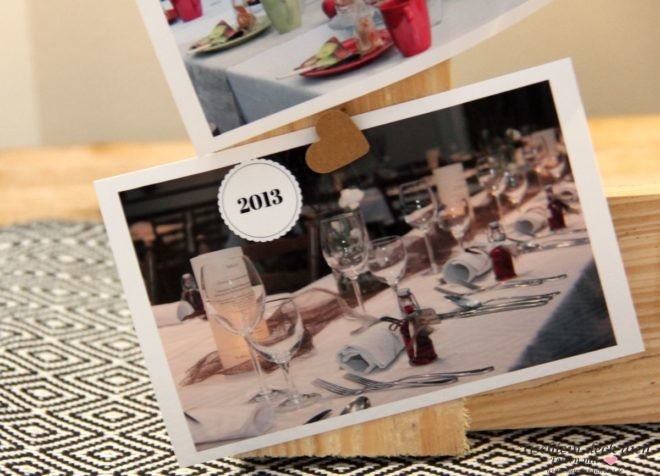 Tischlein deck dich Blog Geburtstag Bilderwand auf Holzpalette