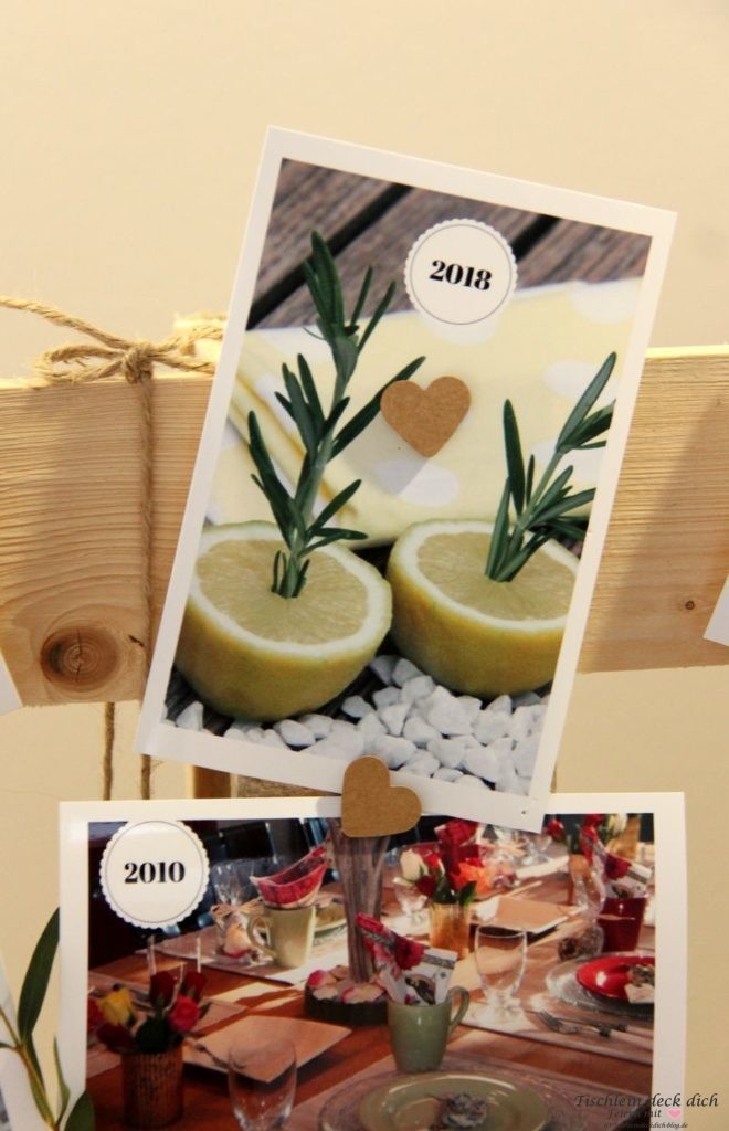 Tischlein deck dich Blog Geburtstag Bilderwand auf Holzpalette