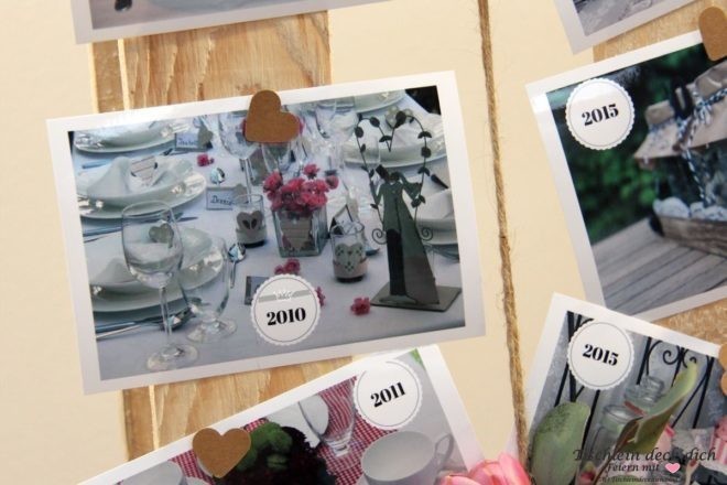 Tischlein deck dich Blog Geburtstag Bilderwand auf Holzpalette