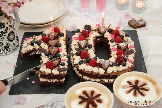 10 Zahlenkuchen backen zum Blog Geburtstag