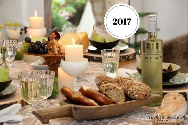Herbstliche Tischdekoration zur Weinprobe