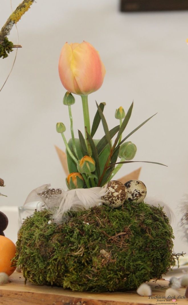 Oesterliche Blumendekoration DIY