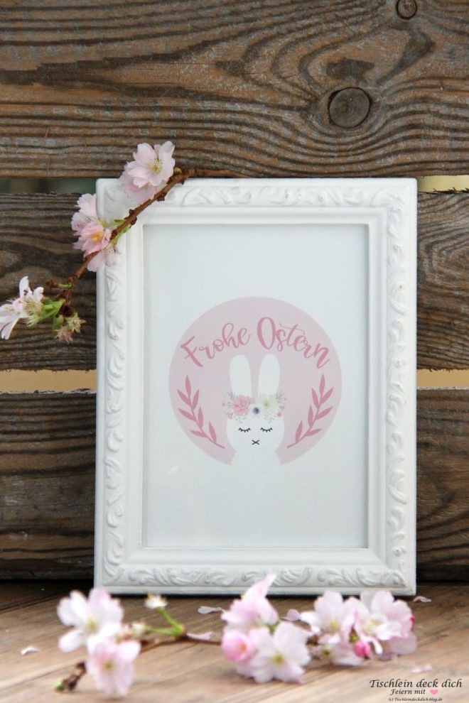 oesterliche Tischdekoration mit Printables und Freebies