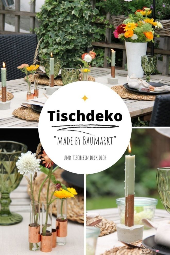 Tischdeko made by Baumarkt