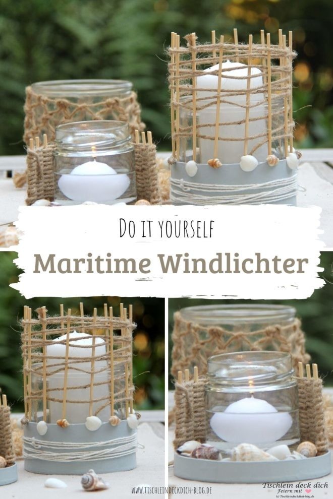 maritimes Windlicht basteln