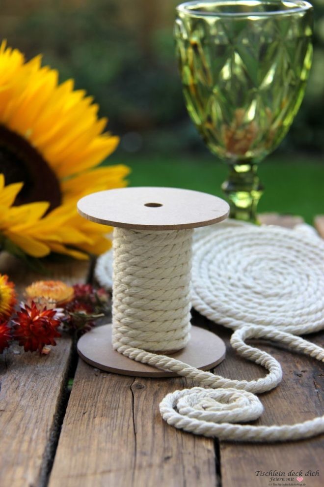 Untersetzer selber machen - ein einfaches DIY mit Kordel