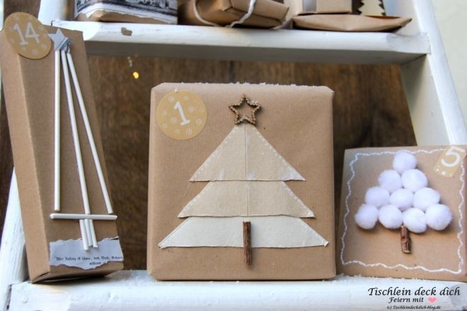 Adventskalender basteln mit Tetrapak