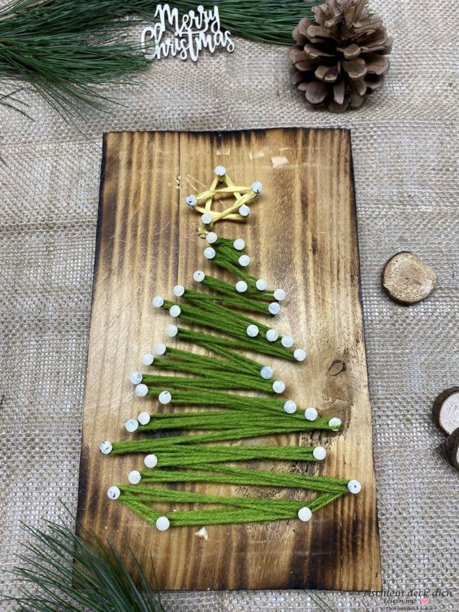 DIY Nagelbild für Weihnachten