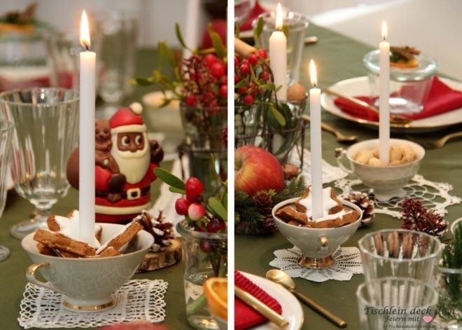 festliche weihnachtliche Tischdekoration
