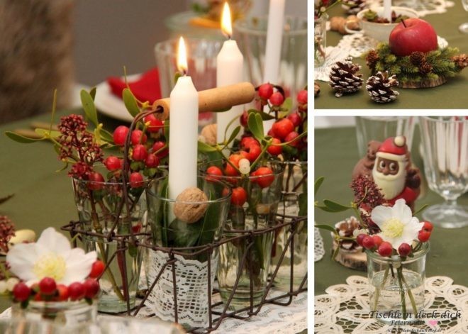 festliche weihnachtliche Tischdekoration