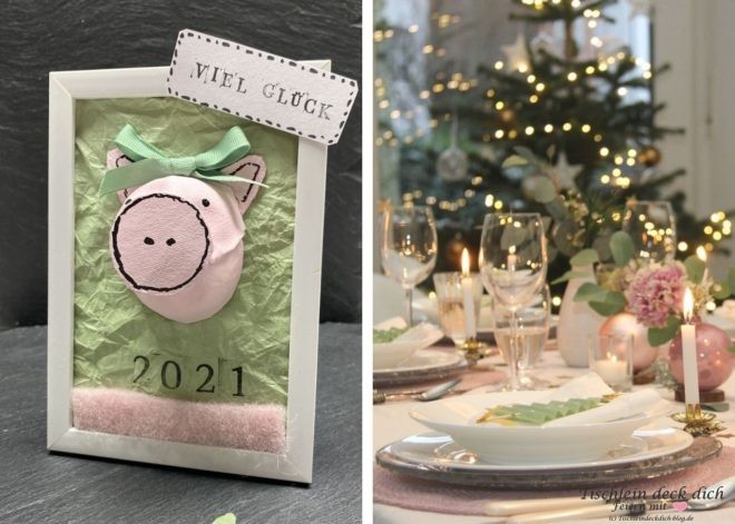 Glücksschweinchen basteln für Silvester