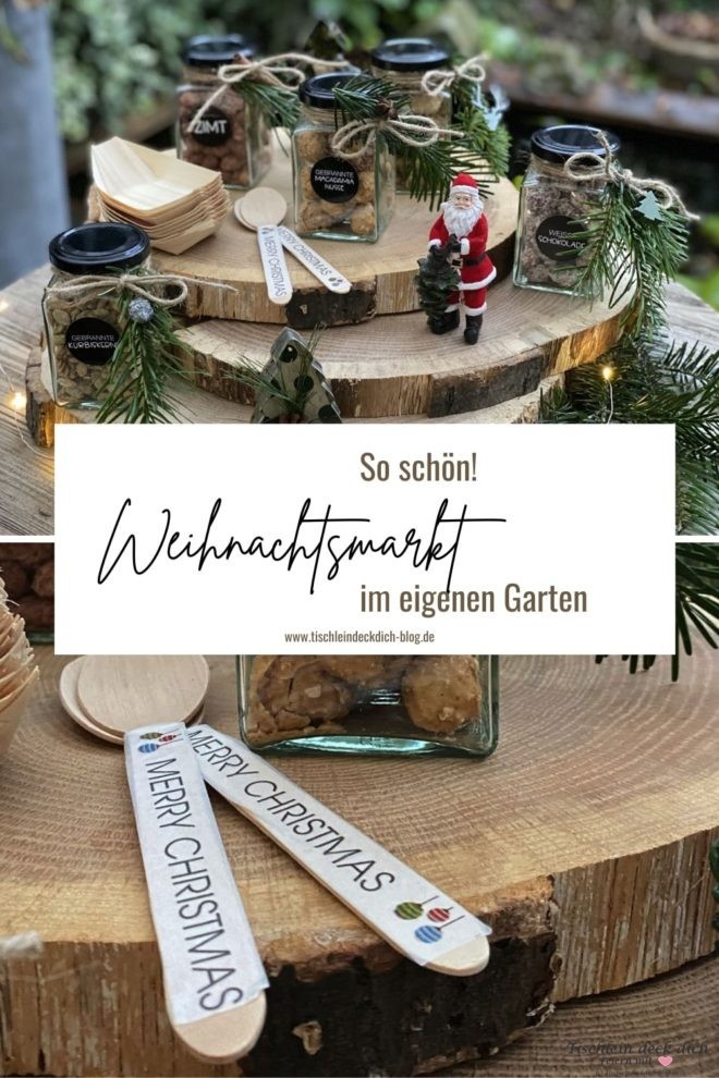 Pinterest Pin Weihnachtsmarkt im Garten