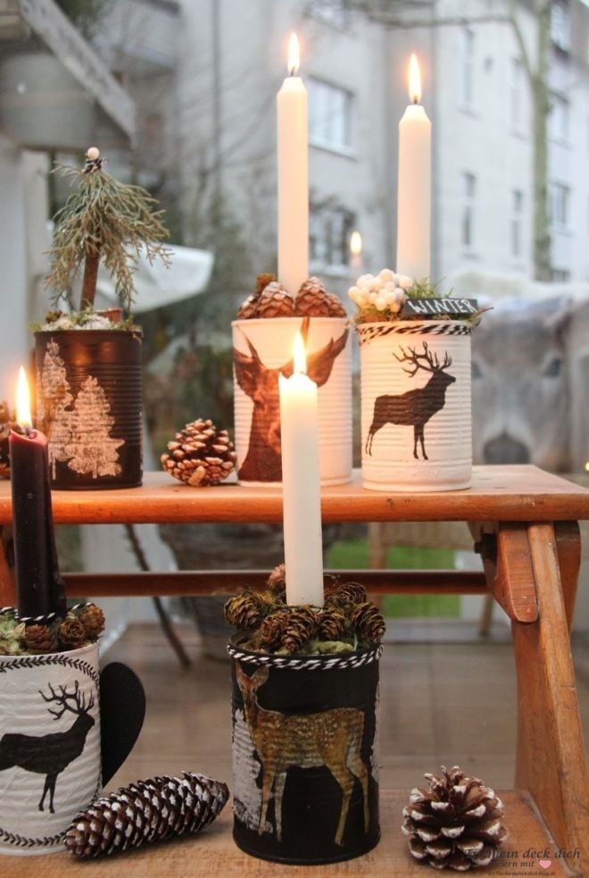 winterliches Konservendosen Upcycling