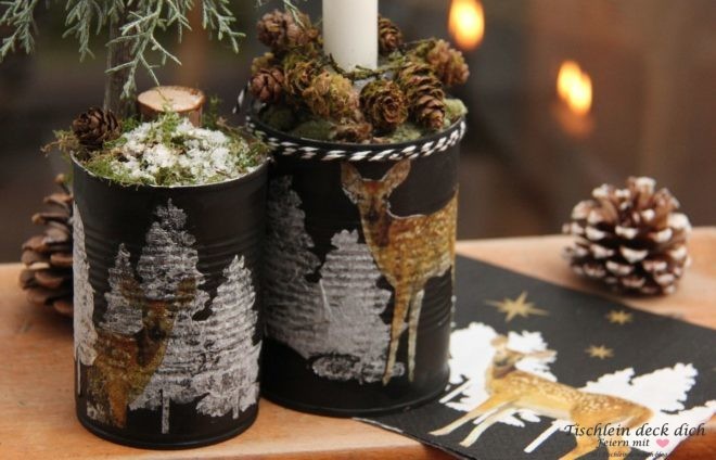 winterliches Konservendosen Upcycling